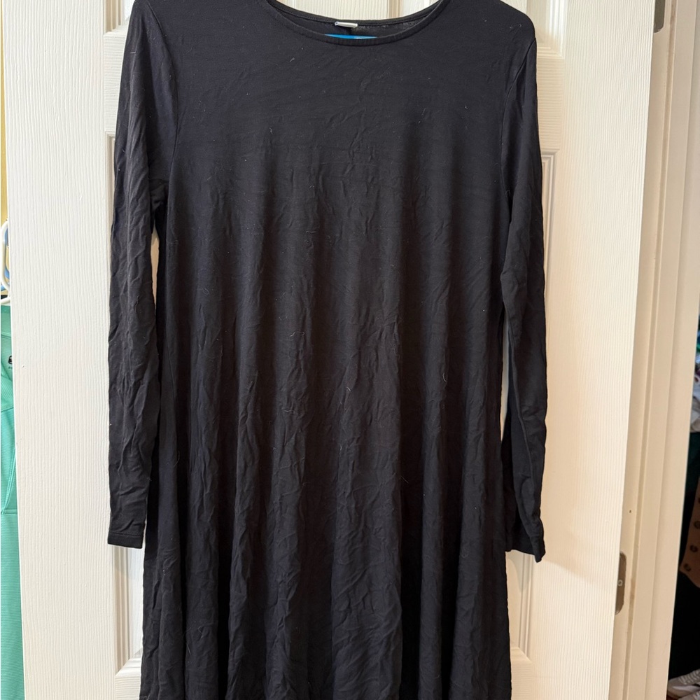 Old Navy Classic Black Long Sleeve Dress